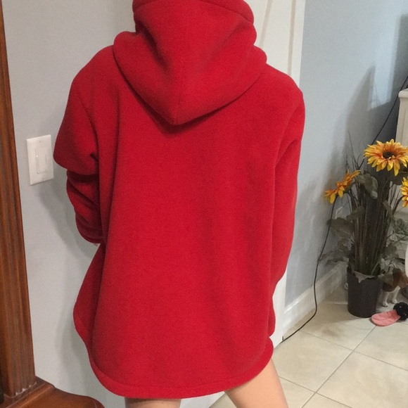 D&Co. Red fleece Jacket hoodie - Picture 6 of 8
